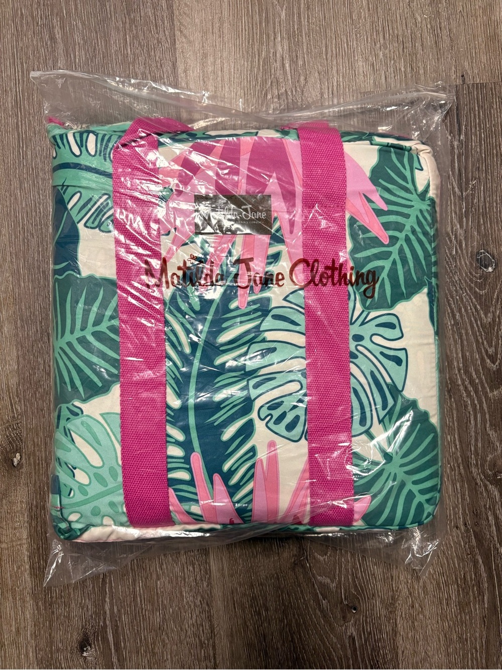 Matilda Jane Tropical Leaf beach/outdoor blanket  in Teal, Pink, White